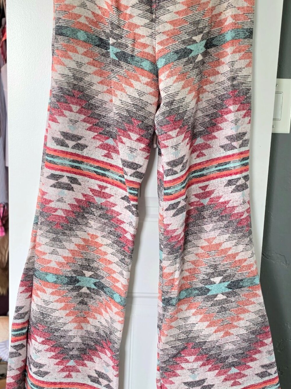 Soft woven western boho flare pants
